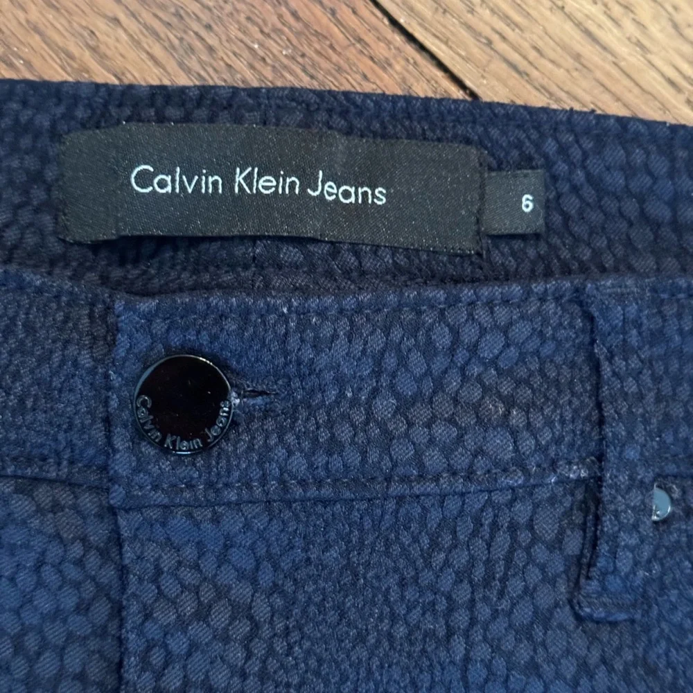 Calvin Klein Jeans Navy Textured Pants